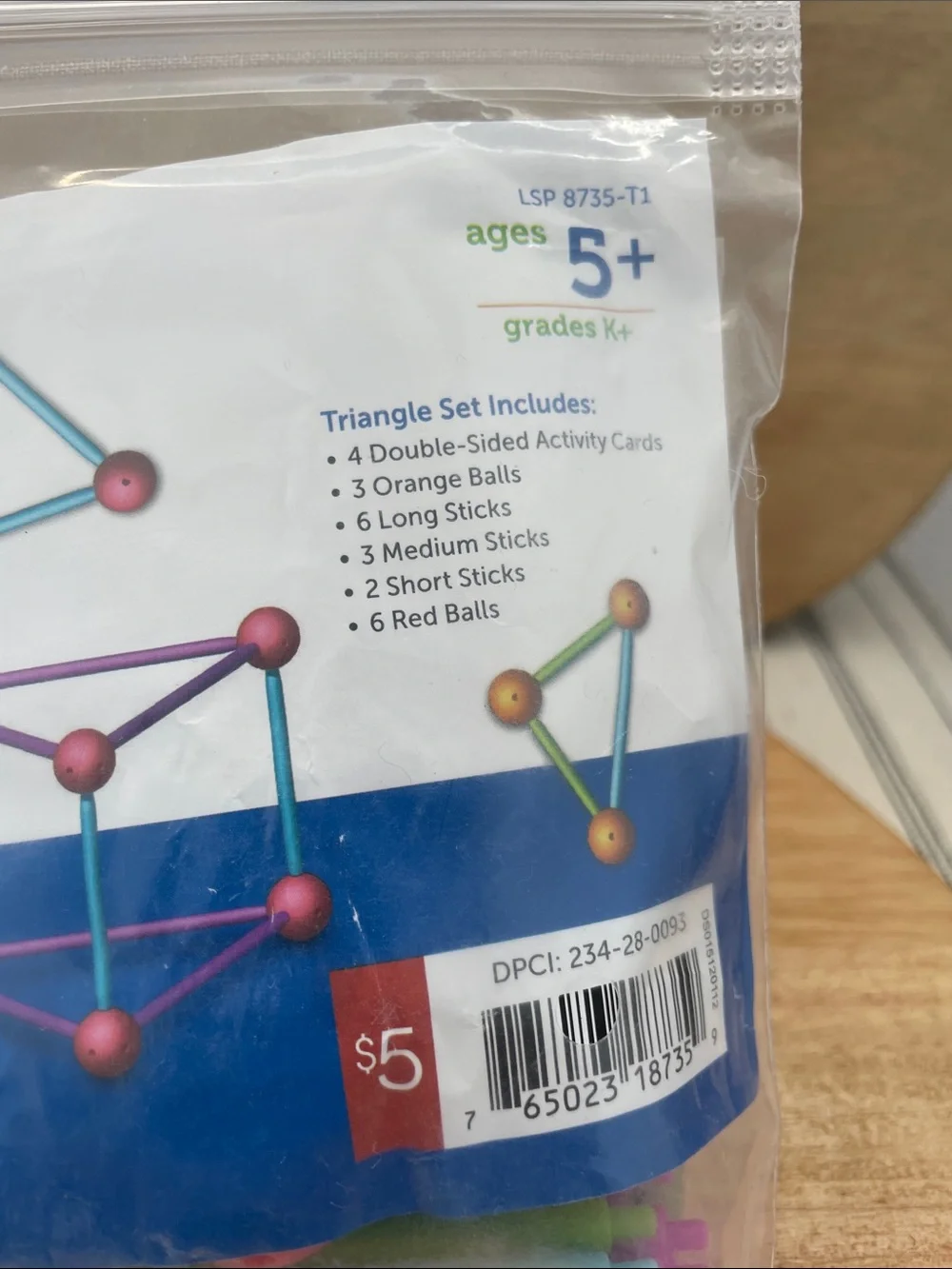 SALE! NWT Learning Resources Dive into Shapes Triangles Kit Orange, Pink, Blue